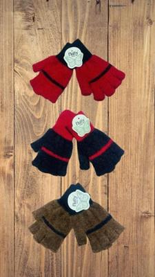 3 Pcs Wool Plain Fingerless Gloves