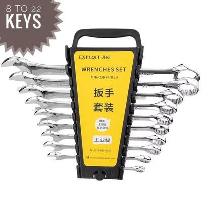 12 Pcs Chrome Vanadium Steel Wrench