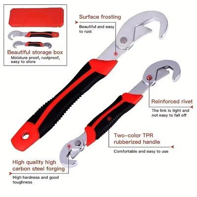 2 Pcs Chrome Vanadium Steel Wrench