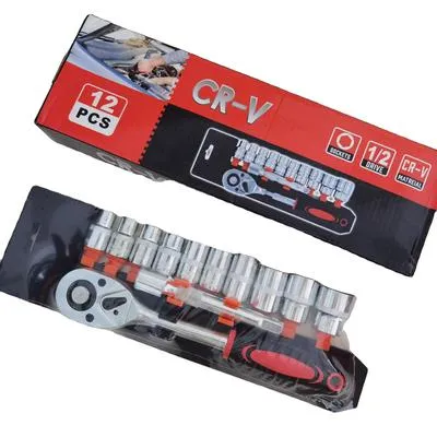 12 Pcs Chrome Vanadium Steel Socket Set for All Your Repair Needs