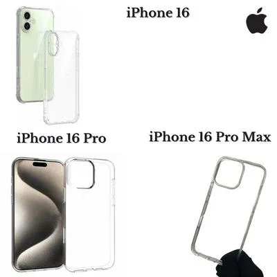 Transparent Crystal Clear Mobile Cover For iPhone 16 Pro / 16 Pro Max