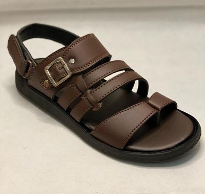 Men's Leather Fancy Sandals Brown TB-901