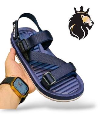Men's Fabric Fancy Sandals (Blue - FM)
