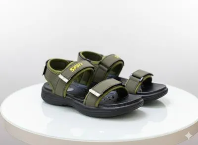Men's Fabric Fancy Sandals (Green ED-002)