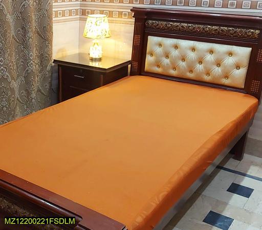 Cotton Plain Single Bed Mattress Cover
