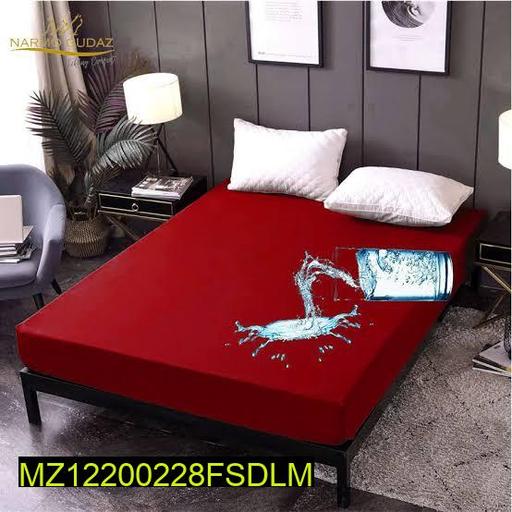 Cotton Plain Double Bed Mattress Cover