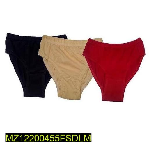 Cotton Plain Panties, Pack Of 3