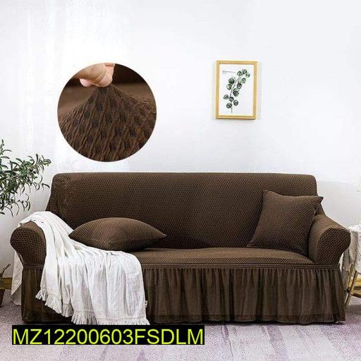 1 Pc Cotton Jersey Self Textured Sofa Cover