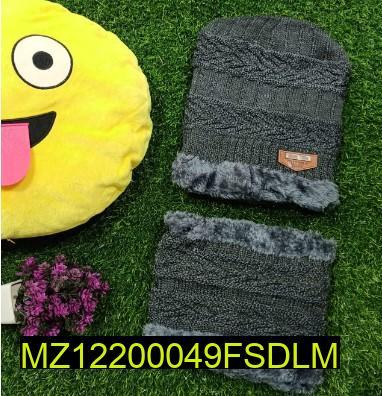 Beanie Wool Cap With Neck Warmer