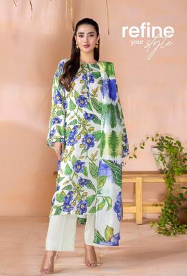 3 Pcs Women's Unstitched Printed Suit