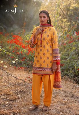 3 Pcs Women's Unstitched Printed Suit