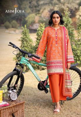 3 Pcs Women's Unstitched Printed Suit