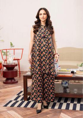 2 Pcs Women's Unstitched Linen Printed Suit