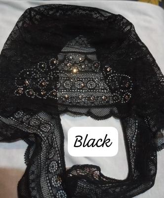 Women's Net Rhinestones Hijab Cap