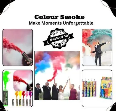 Color Smoke Bomb, Pack Of 10