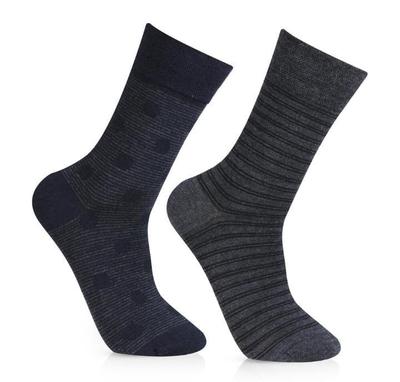 Men's Cotton Crew Plain Socks, Pack Of 2
