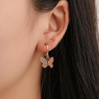 Elegant Silver And Golden Plated With Butterfly Shape