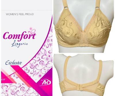 Cotton Embroidered Bra, Pack Of 3