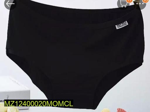 Cotton Plain Panties, Black