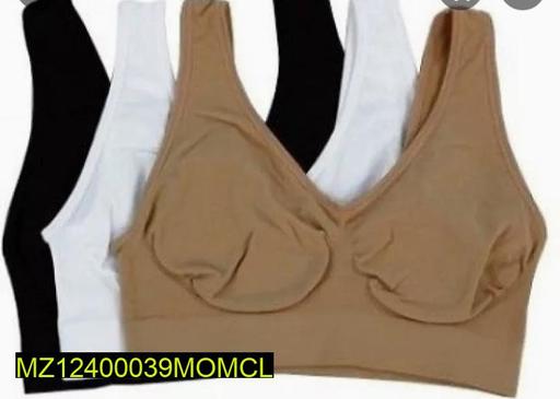 Plain Sports Bra, Pack Of 3