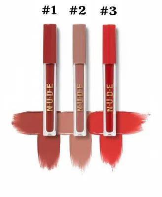 Vibrant Multicolor Lip Gloss - 3 Pcs with Hydrating Matte Finish