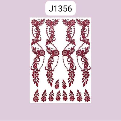 Elegant Brown Self-Adhesive Mehndi Sticker for Stunning Body Art