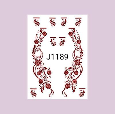 Elegant Brown Self-Adhesive Mehndi Sticker for Stunning Body Art
