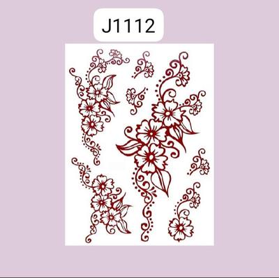 Elegant Brown Self-Adhesive Mehndi Sticker for Stunning Body Art