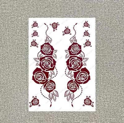 Elegant Brown Mehndi Sticker 