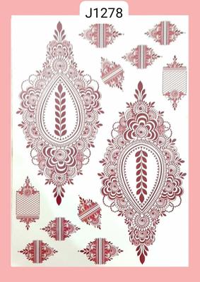 Self Adhesive Brown Mehndi Sticker - Perfect For Festive Celebrations!