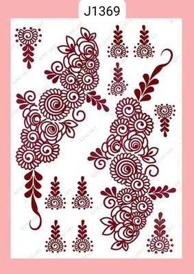 Self Adhesive Brown Mehndi Sticker - Perfect For Festive Celebrations!