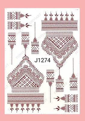 Self Adhesive Brown Mehndi Sticker - Perfect For Festive Celebrations!
