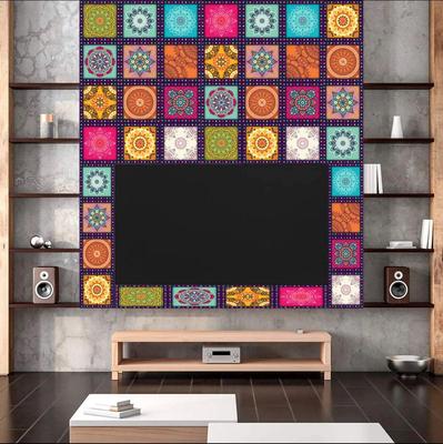 Multicolor Flower Design Wall Stickers - 120 Pcs for Stunning Décor
