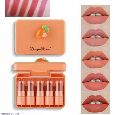 5 Pcs High Pigmented Lipstick Set - Creamy Matte Finish thumbnail 7
