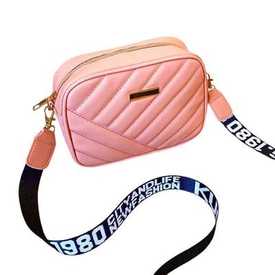 Stylish Women's Quilted Pink Crossbody Bag - 1 Pc