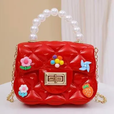 Girl's Fiber jelly Mini Chain Crossbody Bag