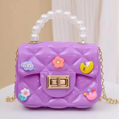 Girl's Fiber jelly Mini Chain Crossbody Bag