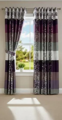 Luxurious 1 Pair Cotton Salonica Printed Curtains