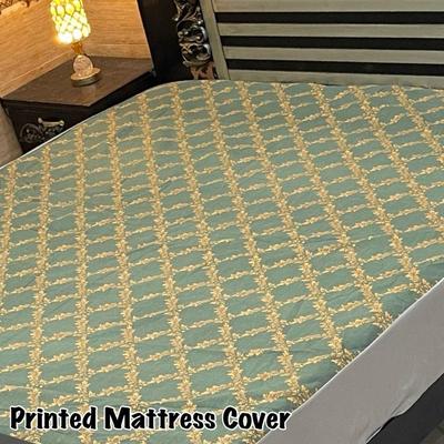 Waterproof Terry Cotton King Size Mattress Cover - 1 Pc Printed Design