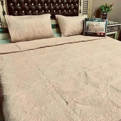 Luxurious 3 Pcs Swiss Cotton Quilted Bedspread