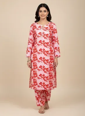 Women Unstitched Printed Suit White Floral 2 Pcs thumbnail 8