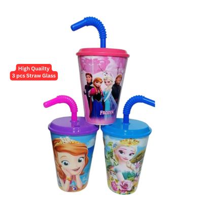 Stylish Straw Glass - Pack Of 3