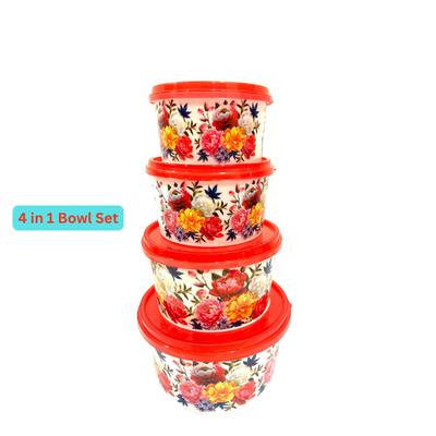 4 Pcs Multicolor Bowl Set - Perfect for Dining and Serving