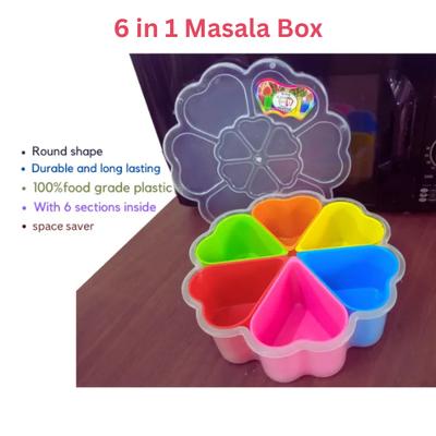 Multicolor Masala Box - 1 Pc Plastic Spice Storage Container