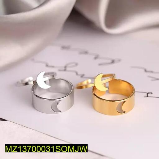 4 Pcs Trendy Moon Shape Rings Set