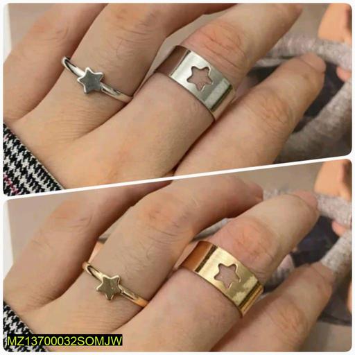 4 Pcs Trendy Star Shape Rings Set