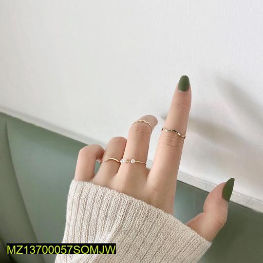 Stylish Thin Pack of 5 Rings Set For Girls