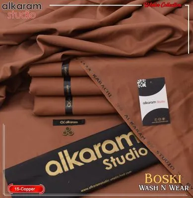 Men’s Unstitched Wash And Wear Plain Suit