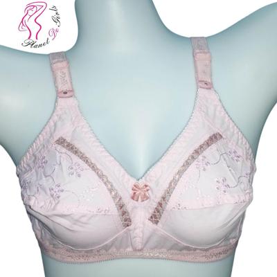 Cotton Chikan Embroidered Comfortable And Lightweight Non-Padded Bra