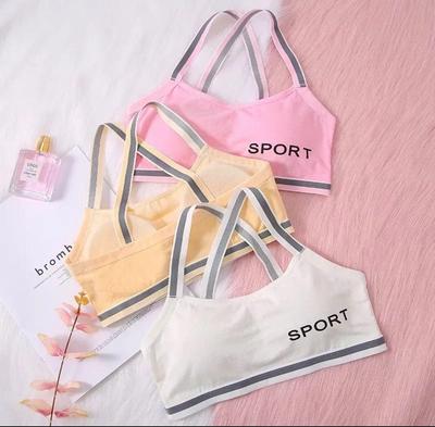 Comfortable Embroidered Cotton Sports Bra - Pack of 2